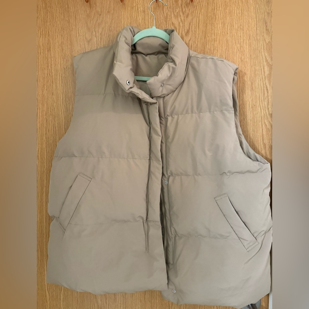 Tan Puffer Vest